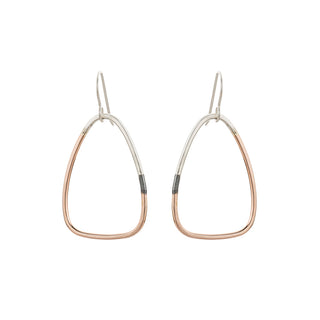 Tri-Toned Triad Earrings