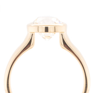 Custom 'Piper' 2.34ct Old Mine Cut Diamond Double Band Ring