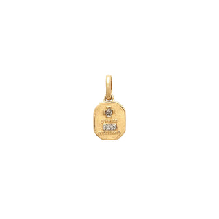 Love Token Square Pendant | 14k & Diamond