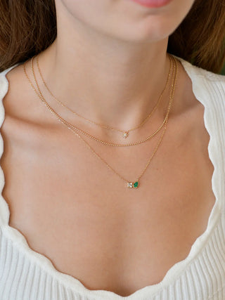 Topaz & Emerald Toi et Moi Necklace - Anne Sportun Fine Jewellery