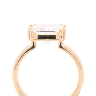 Custom East-West 2.55ct Cushion Diamond Tapering "Alex" Ring