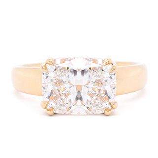 Custom East-West 2.55ct Cushion Diamond Tapering "Alex" Ring