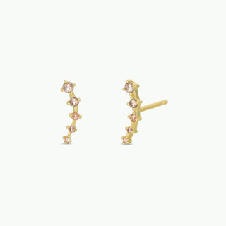 Crawler Studs | Champagne CZ | Gold Vermeil - Anne Sportun Fine Jewellery
