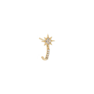 Micro North Star Diamond Half Hoops