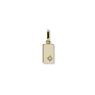 Mini Love Letter Tag Charm | 14k Gold