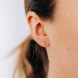 Turquoise Evil Eye Stud Earrings - Anne Sportun Fine Jewellery