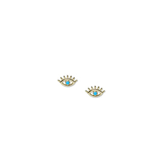 Turquoise Evil Eye Stud Earrings - Anne Sportun Fine Jewellery