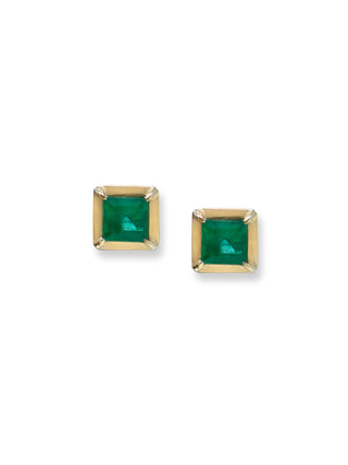 Carré Emerald Square Studs - Anne Sportun Fine Jewellery