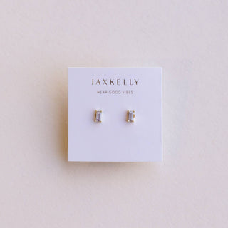 Baguette Lilac Earrings | Gold Vermeil
