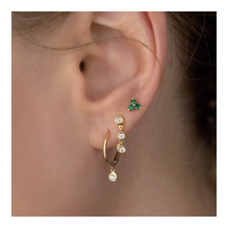 TRIO EMERALD STUD EARRINGS - Anne Sportun Fine Jewellery