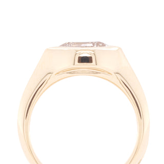 1.01ct Ekati Mine Flame Cut Diamond Signet Ring