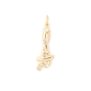Grandmothers Writing Custom 'S' Initial Charm - Heirloom Diamonds - Anne Sportun Fine Jewellery