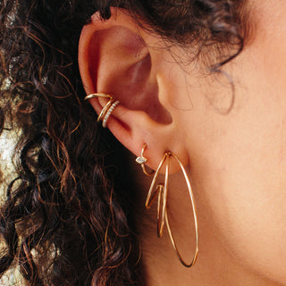 Thick Open Ear Cuff | 14k