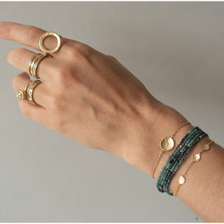 Hammered Diamond Disc Bracelet - Anne Sportun Fine Jewellery