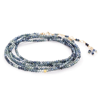 Gradient Blue Sapphire Wrap Bracelet - Necklace - Anne Sportun Fine Jewellery