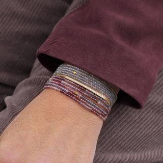 Labradorite Gemstone Wrap Bracelet - Necklace - Anne Sportun Fine Jewellery