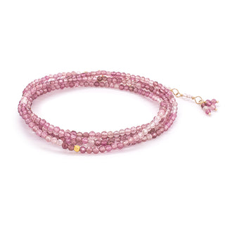 Pink Tourmaline Wrap Bracelet - Necklace - Anne Sportun Fine Jewellery