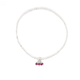 Triple Stone Charm 2mm Stretchie Baby Bracelet - Anne Sportun Fine Jewellery