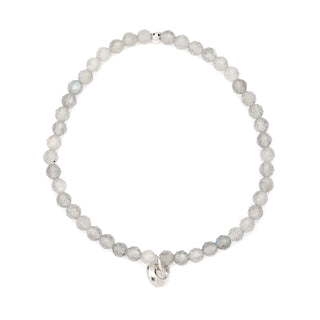 Gemstone Stretchie Baby Lucky Bracelet - Silver - Anne Sportun Fine Jewellery