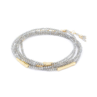 Five Gold Accent Gemstone Wrap , 18K Yellow Gold - Anne Sportun Fine Jewellery