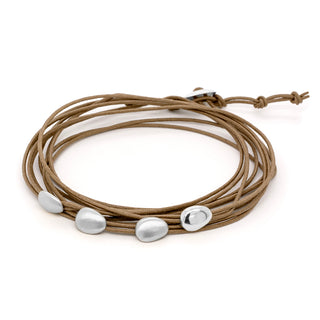 Linen Cord Four Matte Petal Bracelet - Anne Sportun Fine Jewellery