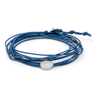 Linen Cord Single Diamond Stardust Petal Bracelet - Anne Sportun Fine Jewellery
