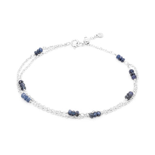 Luna' Double Strand Gemstone Station Bracelet - Anne Sportun Fine Jewellery