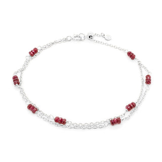 Luna' Double Strand Gemstone Station Bracelet - Anne Sportun Fine Jewellery