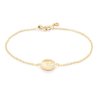 Hammered Diamond Disc Bracelet - Anne Sportun Fine Jewellery