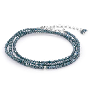 Petite Diamond Bead Wrap Bracelet-Necklace