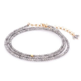 Petite Diamond Bead Wrap Bracelet-Necklace
