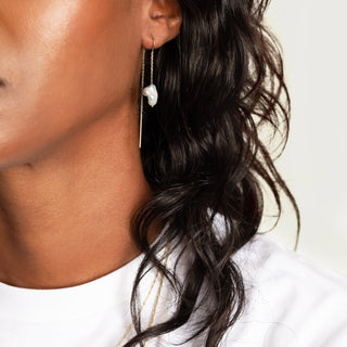 Baby Baroque Pearl Threader Earrings