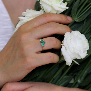 Emerald Baguette Art Deco Ring