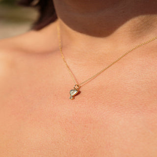 Turquoise Byrdie Heart Charm | 10k - Anne Sportun Fine Jewellery