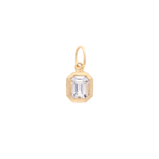'Boulder' Emerald Cut Bezel Gemstone Charm