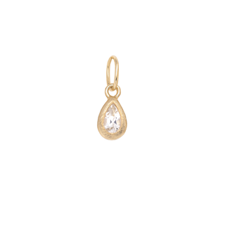 'Boulder' Pear Bezel Gemstone Charm