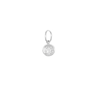 Diamond Spray Hammered 6mm Mini Disc Charm