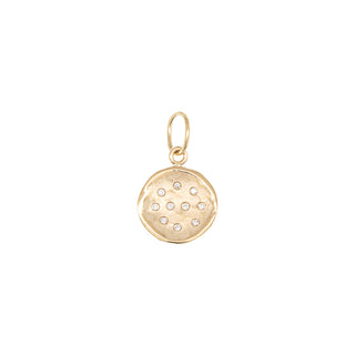 Diamond Spray Hammered 10mm Disc Charm