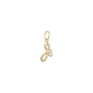 Initial Letter Charm with Diamond - Anne Sportun Fine Jewellery