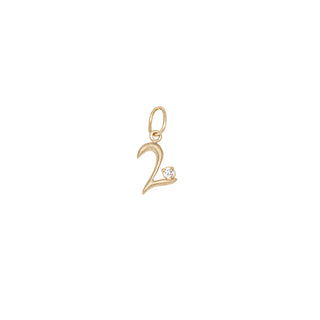 Number Charm with Diamond