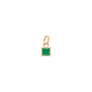 'Archive' 0.38ct Square Green Emerald Charm