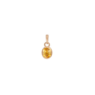 'Archive' No.13 Sunflower Yellow Oval Sapphire Charm