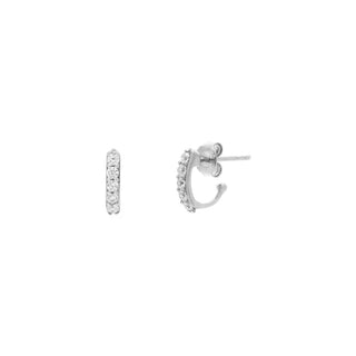 DEMI CZ HOOPS | SILVER