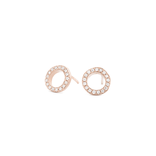 Open 'Lilydust' Diamond Stud Earrings - Anne Sportun Fine Jewellery