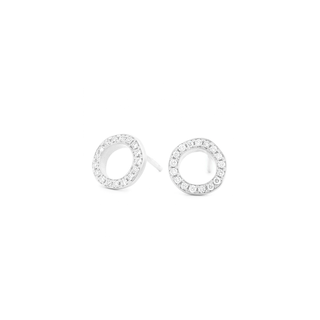 Open 'Lilydust' Diamond Stud Earrings - Anne Sportun Fine Jewellery