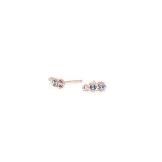 Mini 'Festival' Blue Sapphire Climber Earring - Anne Sportun Fine Jewellery