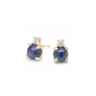 Diamond & Gemstone Duo Earrings - Final Sale Sample Item - Anne Sportun Fine Jewellery