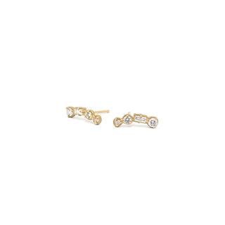4 Stone Round and Baguette Diamond Climbers - Anne Sportun Fine Jewellery