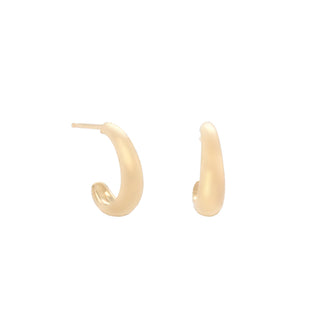 Soft Teardrop Matte Hoops