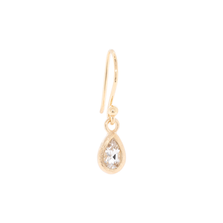 'Boulder' Bezel Pear Gemstone Drop Earrings - Anne Sportun Fine Jewellery